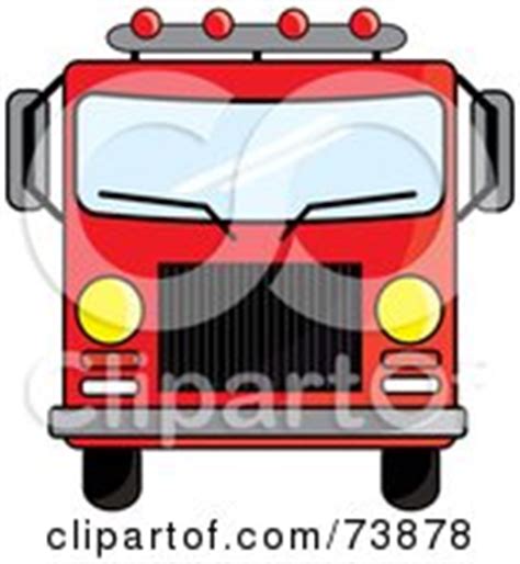 Royalty-Free (RF) Clipart Illustration of Black Fire Truck Text Under A Red And White Fire ...