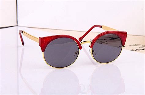 Retro Vintage Red and Gold Sunglasses…FREE SHIPPING Worldwide – Haute Juice