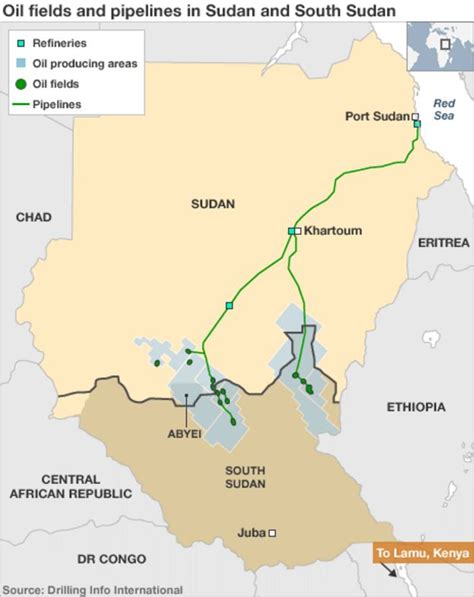 South Sudan Oil Blocks Map