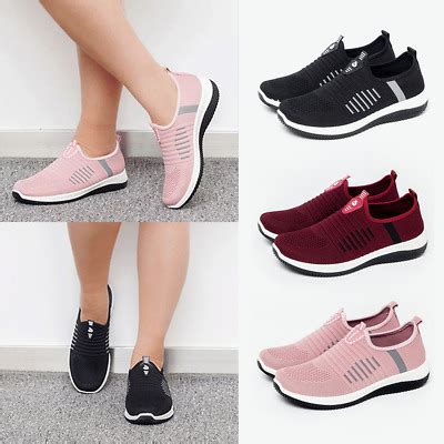 ️ Womens Slip On Trainers Shoes Ladies Casual Gym Sports Running Pumps ...