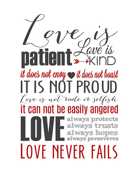 Love is Patient Subway Art Printable {1 Corinthians 13} - The Girl Creative