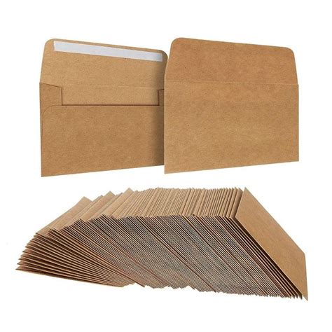 100-Pack A1 Kraft Paper Envelopes Small, Self Seal, 5 x 3 inches in 2021 | Blank cards and ...