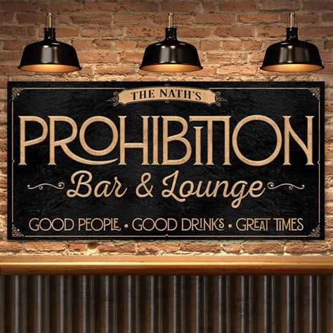 Prohibition Era Bar Sign - Unique Speakeasy Décor – Tailor Made Rooms Home Decor