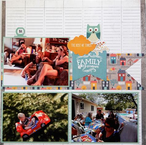 Random Memories: Two Page Scrapbook Layout - "Family Fun"