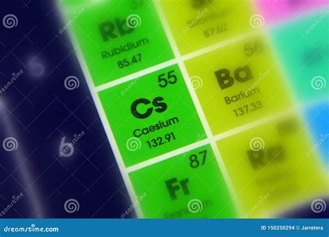 Chemical Element Caesium - Cs Stock Photo - Image of metal, alkali: 150250294