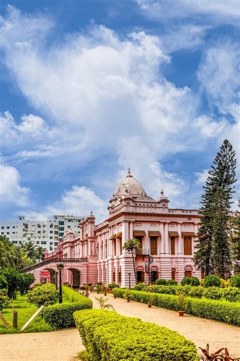 Exterior of the Ahsan Manzil Museum in Old Dhaka, Bangladesh Stock ...