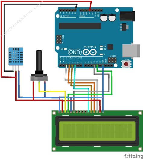 microdigisoft.com | Arduino-DHT11-Sensor-LCD