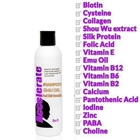 Fast Grow Black Hair Growth Vitamins with Accelerate Biotin Shampoo and ...