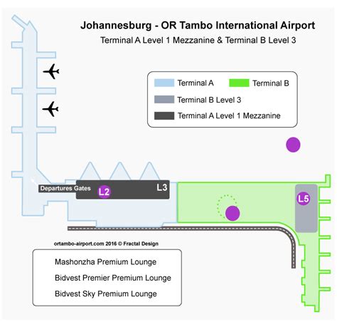 Johannesburg or Tambo Airport Map (JNB) - Printable Terminal Maps ...