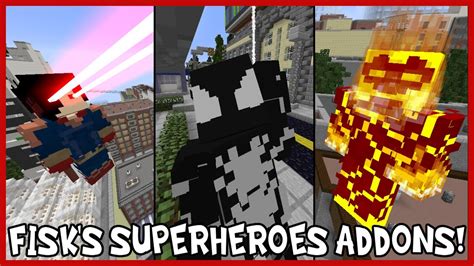 MORE FISK'S SUPERHEROES ADDONS! Minecraft Fisks Superheroes Mod Addons - YouTube