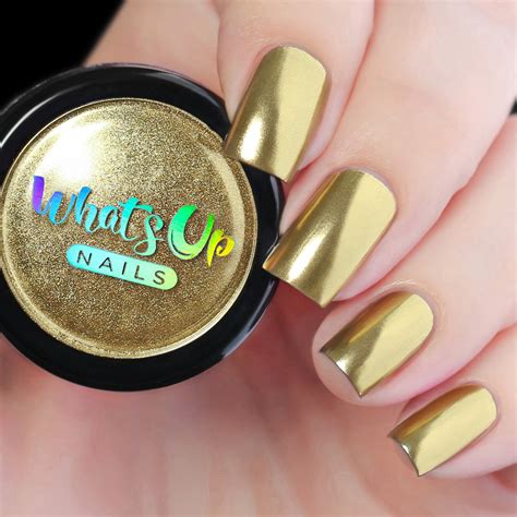 Whats Up Nails - Gold Chrome Powder for Mirror Nails - Walmart.com