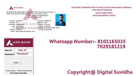 axis bank Passbook Fromat In Excel Automatic Software ! Axis Bank ...