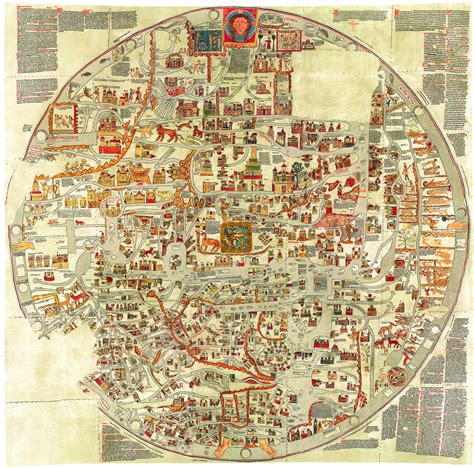 The Ebstorf mappa mundi (c.1300) (digital composite derived from colour... | Download Scientific ...