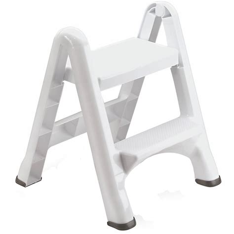 Rubbermaid EZ Step Folding 2-Step Stool, White - Walmart.com