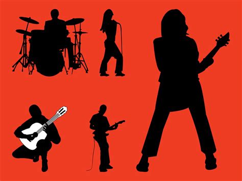 Rock Band Silhouettes Graphics Vector Art & Graphics | freevector.com