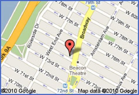 Map of BROADWAY - ToursMaps.com