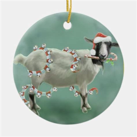 Jada The Goat, Christmas Ceramic Ornament | Zazzle