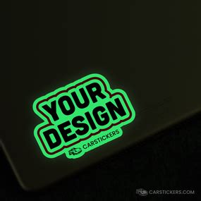 Custom Glow In The Dark Stickers Made with High Quality Vinyl Material