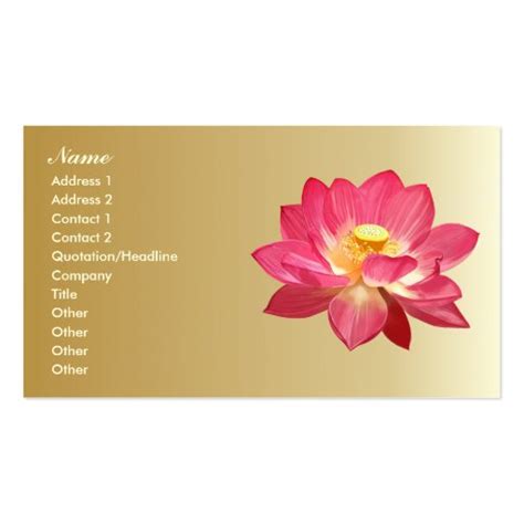 Lotus Flower Business Card | Zazzle