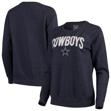 Women's Dallas Cowboys Navy Colba Fleece Pullover Sweatshirt