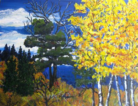 Aspen tree painting Original oil painting western landscape | Etsy