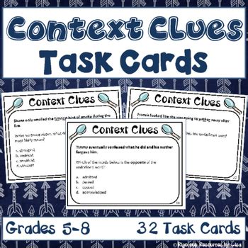 Context Clues Task Cards by Rigorous Resources by Lisa | TpT