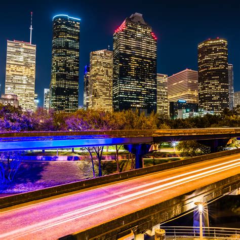 Houston skyline from I-45 photography