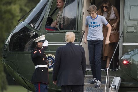 First Lady Melania Trump and Barron Trump Arrive at the White House ...