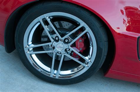 CORVETTE C6 Z06 CHROME WHEELS & TIRES FACTORY OEM 18x9.5 19x12 RIMS ...