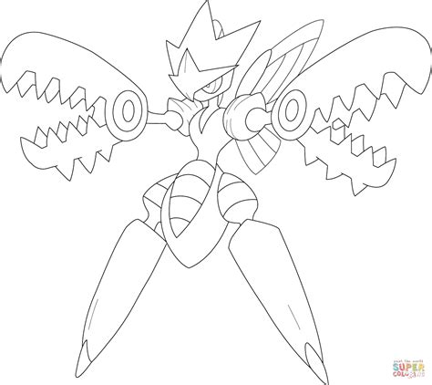 Mega Scizor Pokemon coloring page | Free Printable Coloring Pages