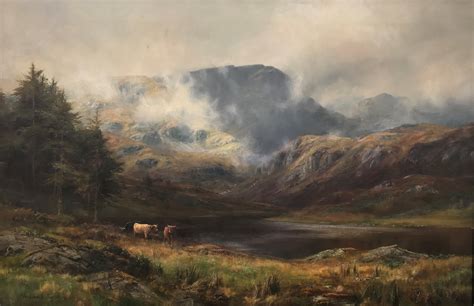 Impressive large Scottish landscape oil painting by William Lakin Turner