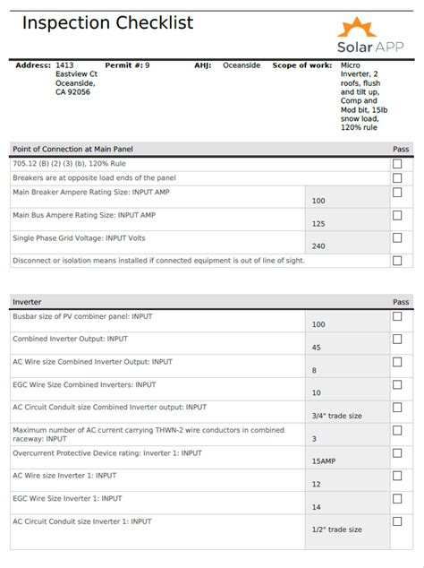 Template Solar Pv Maintenance Checklist