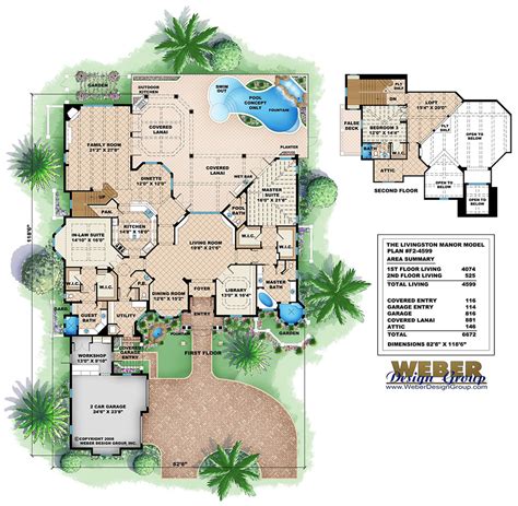 Texas House Plans: Luxury Texas Style Contemporary Coastal Floor Plans