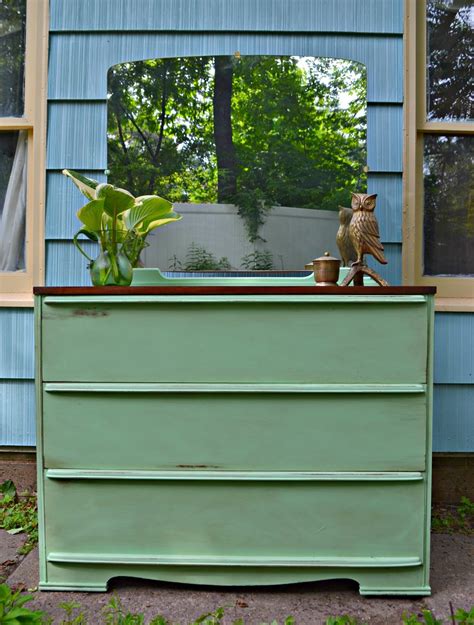 Heir and Space: A Mid Century Modern Dresser in Mint