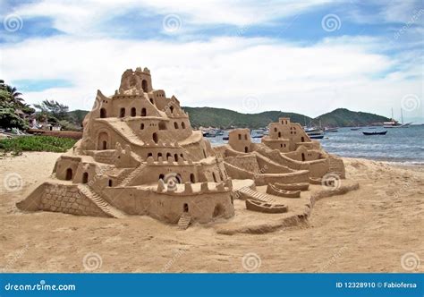 Sand Castle On The Beach Stock Photo - Image: 12328910