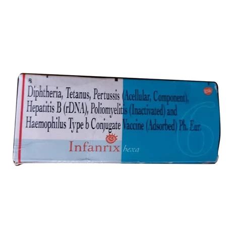 Infanrix Hexa Vaccine, 1 X 0.5ml Vial, Prescription at Rs 2100/box in Mumbai