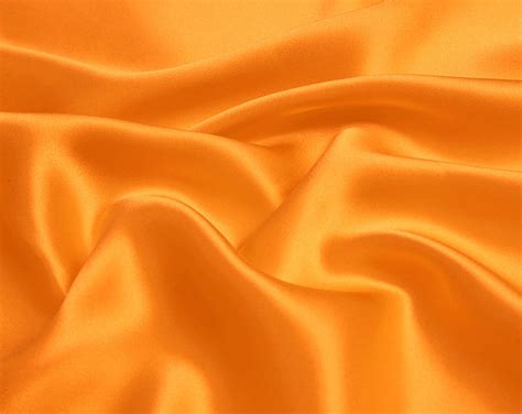 Silk Satin Fabric Pure Solid Fabric NO.37 Orange Color for Wedding ...