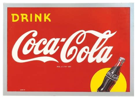 Coca-Cola Sign, 2-sided "Drink Coca-Cola" flange marked Value & Price Guide