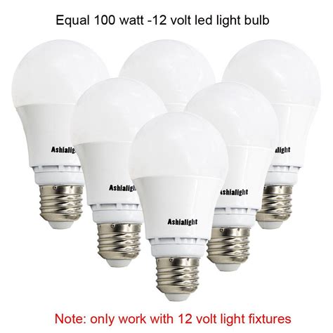 Ashialight LED 12 Volt Light Bulbs Warm White 12 Watt (Equal 100-Watt 12 VoIt Incandescent Bulbs ...