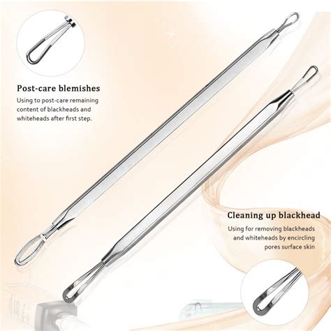 Acne Removal Tool Kit with 5 PCS tools, silver color with 10.99 USD