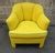 Vintage 80s Yellow Club Chair & Ottoman | Chairish