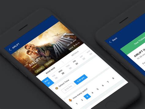 MOVIE BOOKING | Android app design, App design inspiration, Android design