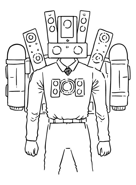 Coloring Sheet Titan Speakerman - Free Printable Coloring Pages