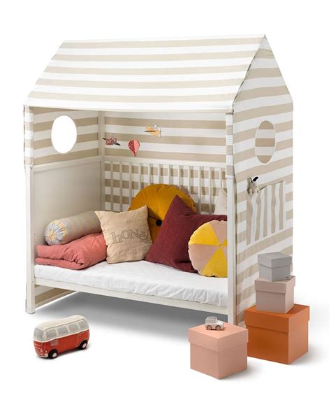 Stokke Home Toddler Bed Tent, Beige/White | Toddler bed tent, Bed tent, Toddler bed