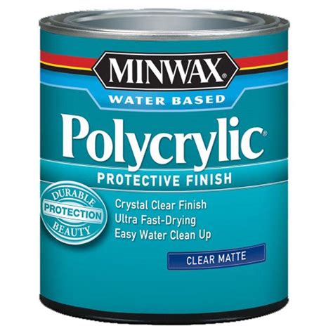 Minwax 8 oz. Clear Matte Polycrylic Protective Finish-222224444 - The Home Depot