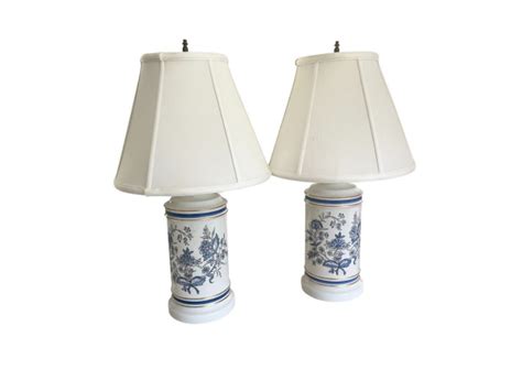 Blue and White Ceramic Lamps - Town & Sea