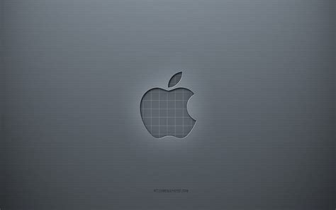 Apple logo, gray creative background, Apple emblem, gray paper texture, Apple, HD wallpaper | Peakpx