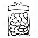 Abeka | Clip Art | Jar of Cotton Balls—with lid