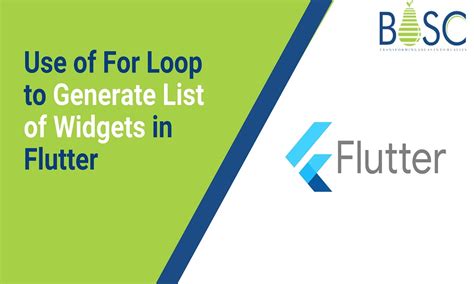 Use of For Loop that generates a list of widgets in Flutter | Bosc Tech Labs