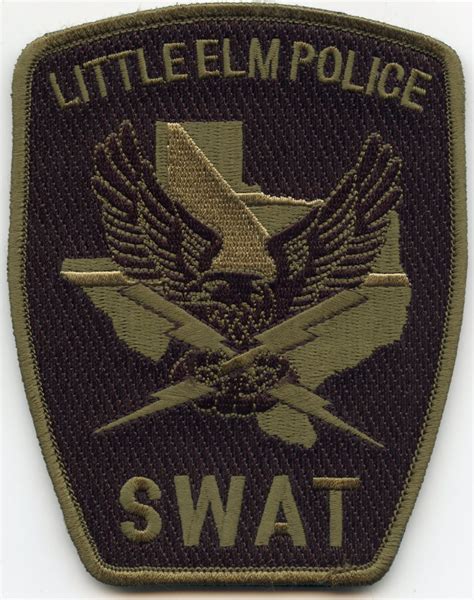 Little Elm Texas Police SWAT velcro backing - Atlanta Pig